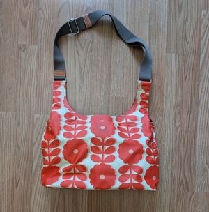 Orla Kiely Red and Cream Floral Shoulder Bag